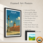 Warsa - Poland - Travel Poster Vintage Style Wall Art Print
