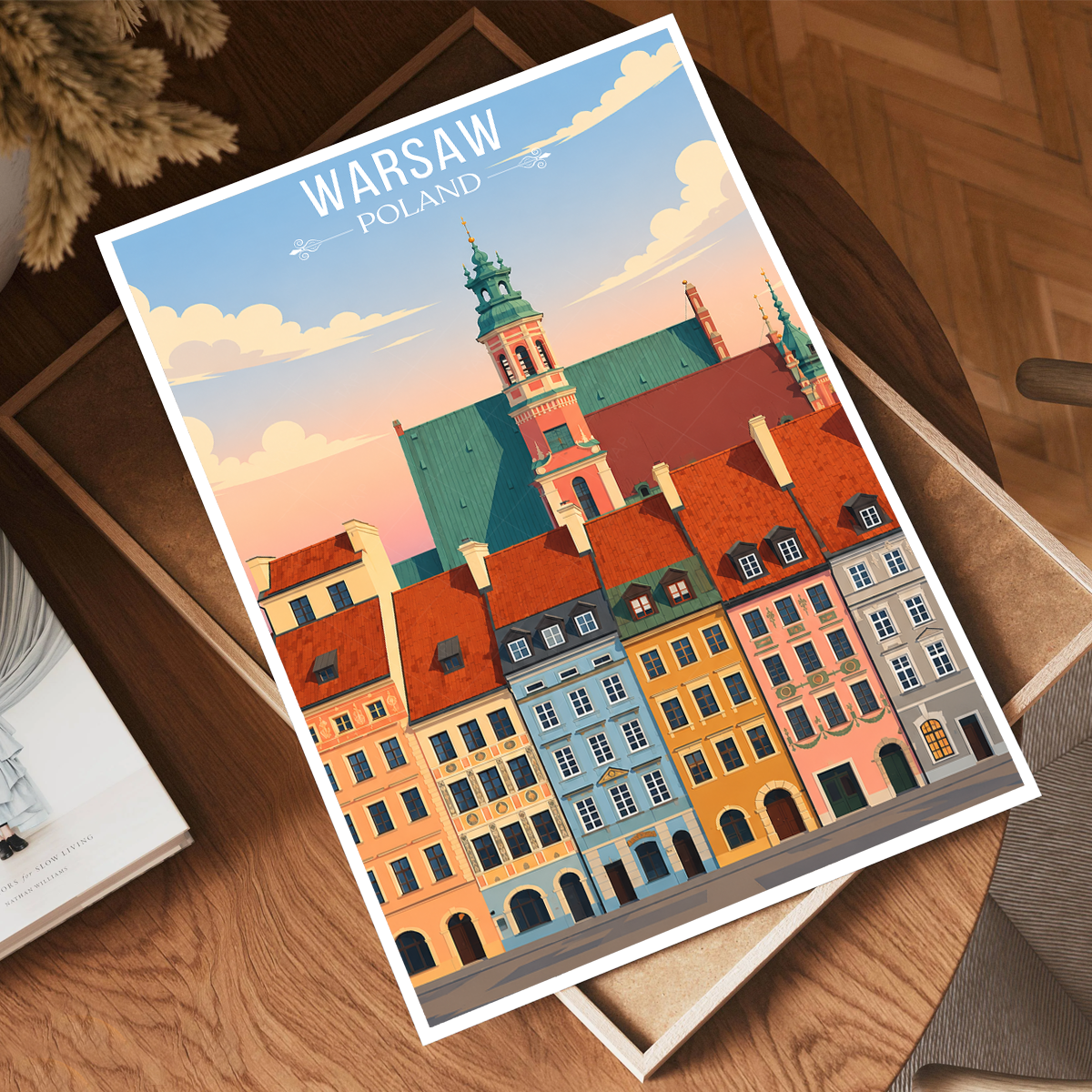 Warsa - Poland - Travel Poster Vintage Style Wall Art Print