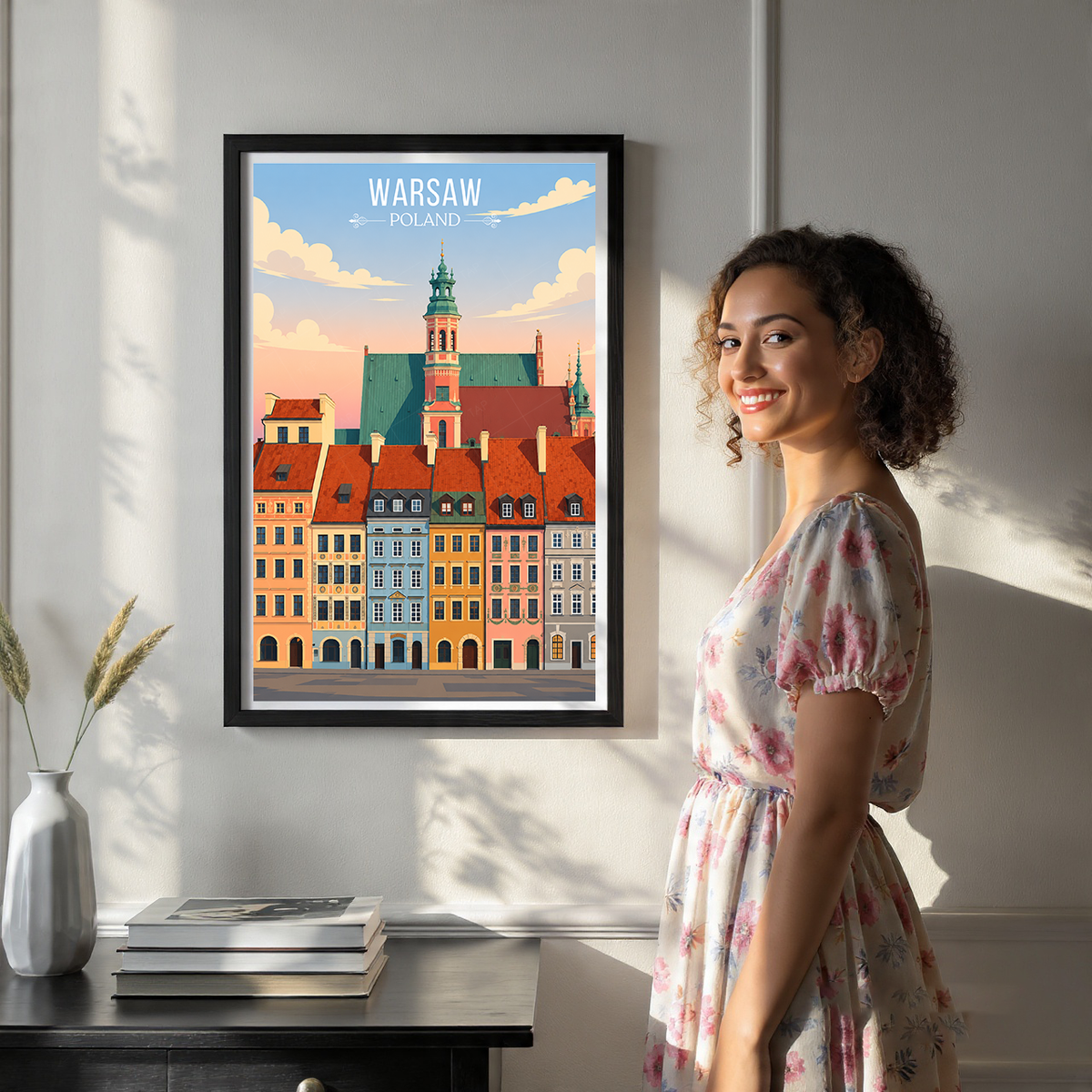 Warsa - Poland - Travel Poster Vintage Style Wall Art Print