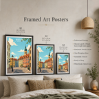 Warsaw - Poland - Travel Poster Vintage Style Wall Art Print