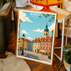 Warsaw - Poland - Travel Poster Vintage Style Wall Art Print