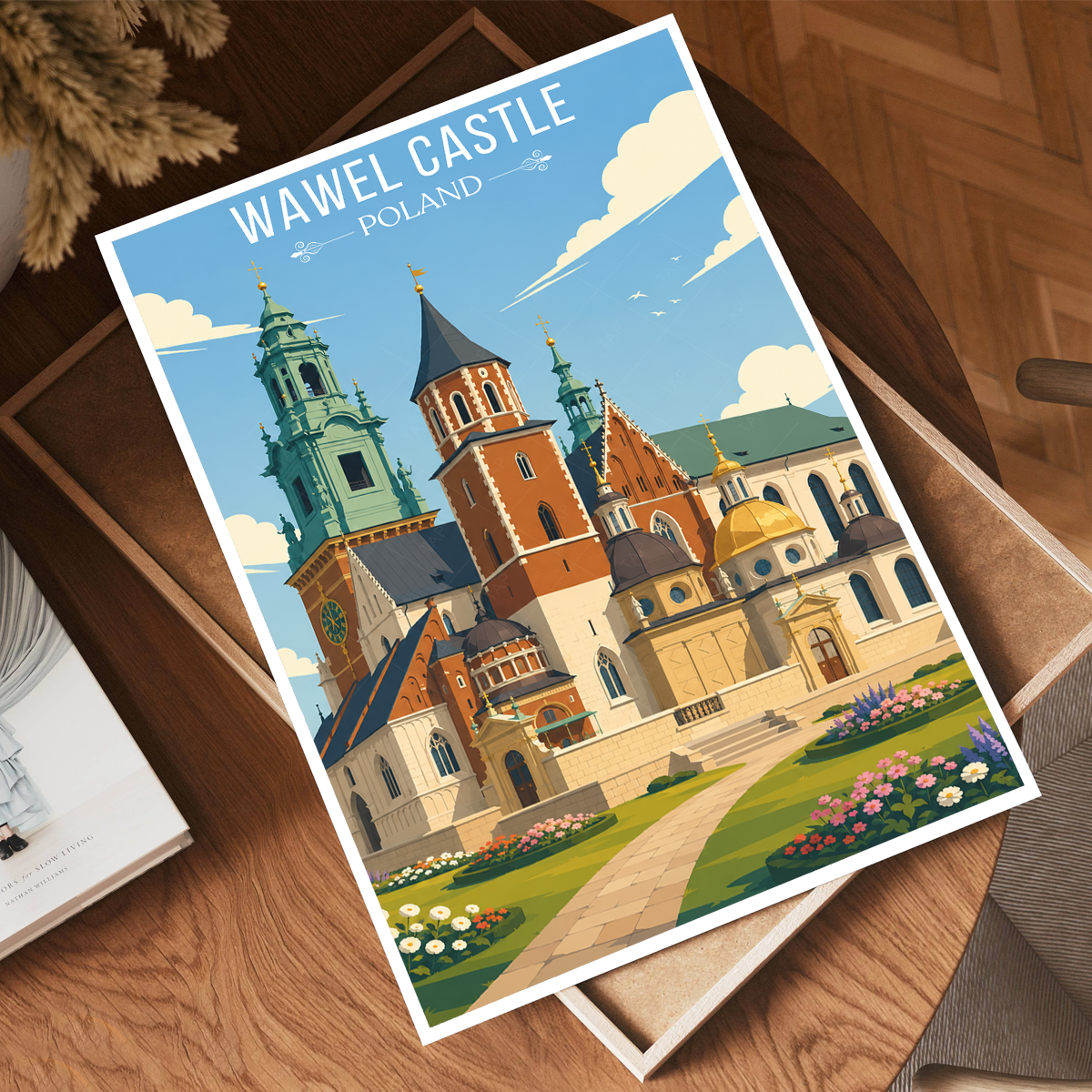 Wawel Castle - Poland - Travel Poster Vintage Style Wall Art Print