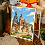 Wawel Castle - Poland - Travel Poster Vintage Style Wall Art Print