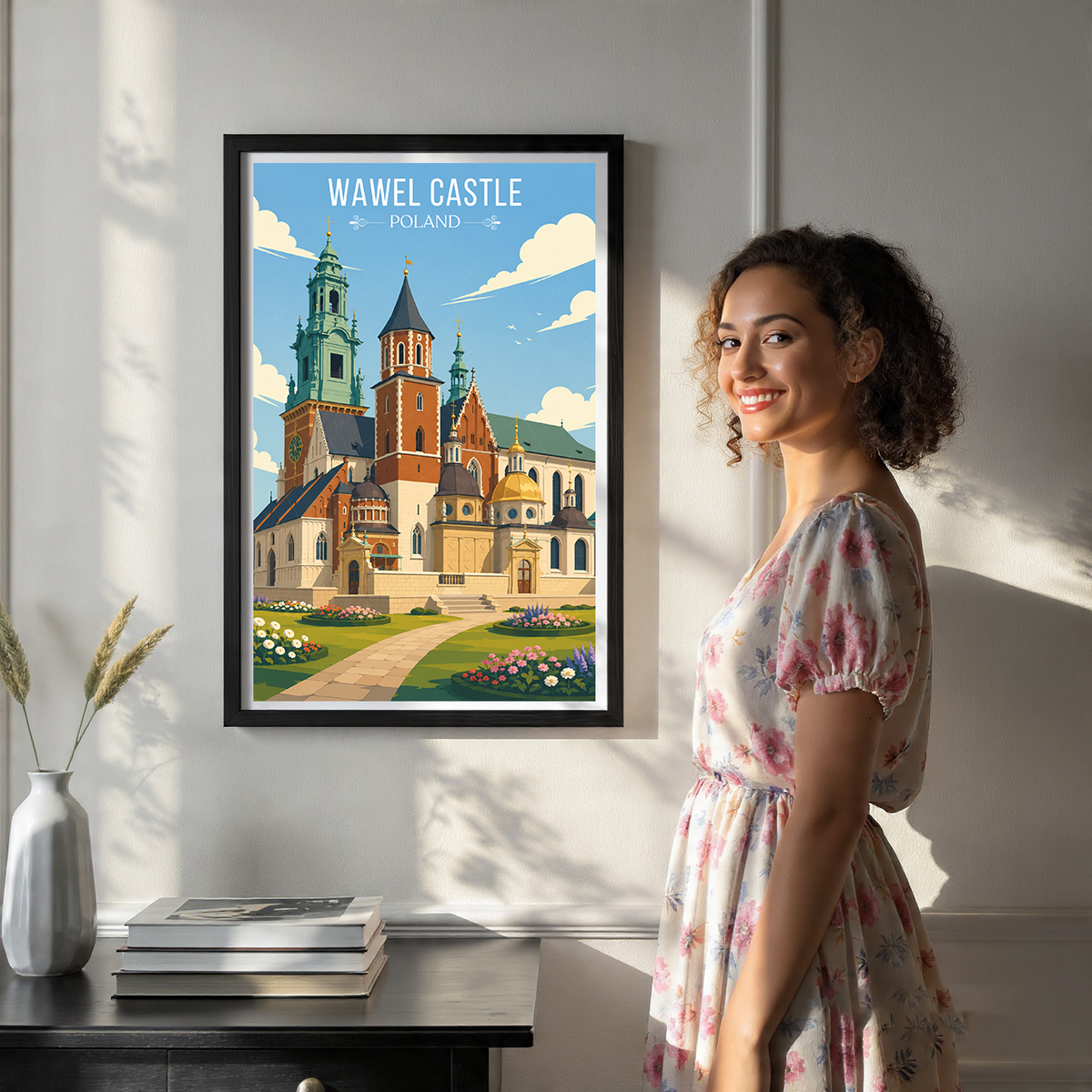 Wawel Castle - Poland - Travel Poster Vintage Style Wall Art Print