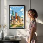 Wawel Castle - Poland - Travel Poster Vintage Style Wall Art Print