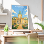 Wilanow Palace - Poland - Travel Poster Vintage Style Wall Art Print