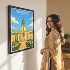 Wilanow Palace - Poland - Travel Poster Vintage Style Wall Art Print