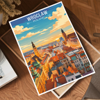 Warsaw - Poland - Travel Poster Vintage Style Wall Art Print