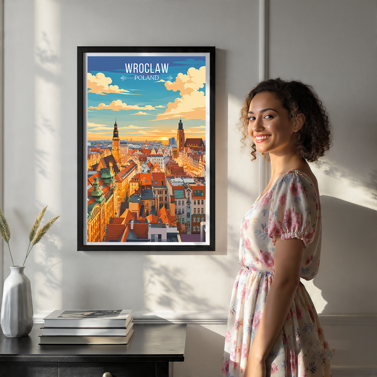 Wroclaw - Poland - Travel Poster Vintage Style Wall Art Print