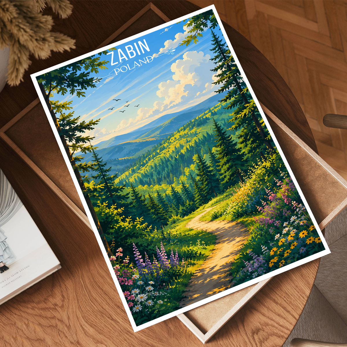 Zabin - Poland - Travel Poster Vintage Style Wall Art Print