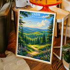 Zabin - Poland - Travel Poster Vintage Style Wall Art Print