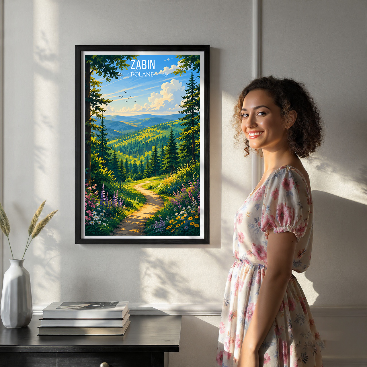 Zabin - Poland - Travel Poster Vintage Style Wall Art Print