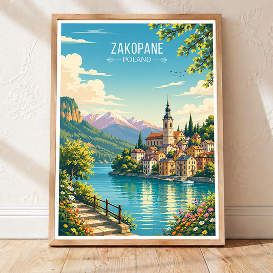 Zakopane - Poland - Travel Poster Vintage Style Wall Art Print - Art Print - Travel Art Poster