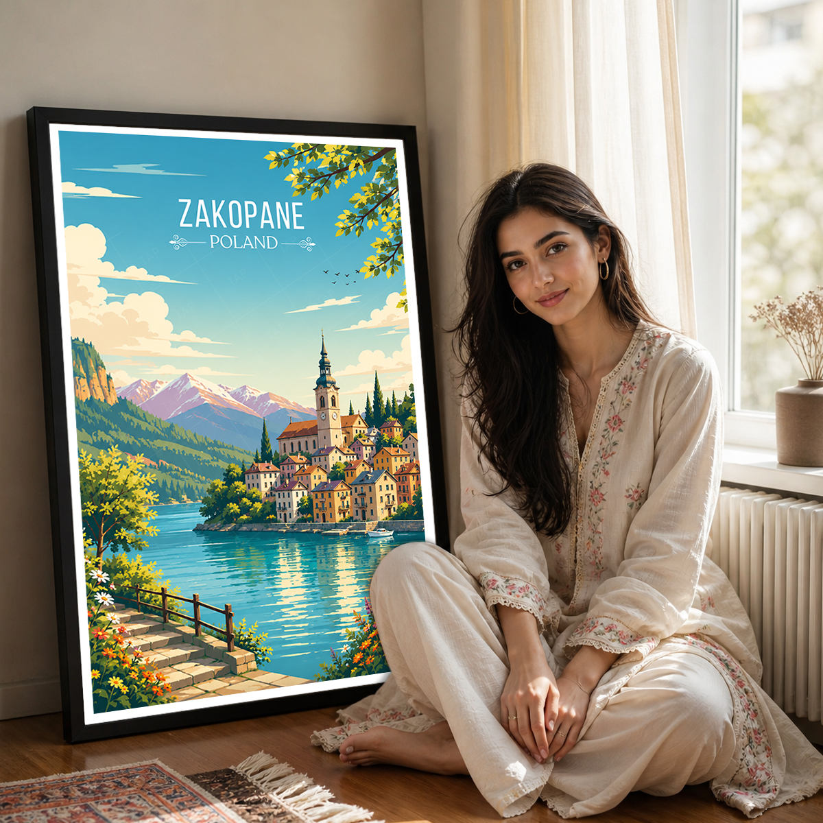 Zakopane - Poland - Travel Poster Vintage Style Wall Art Print