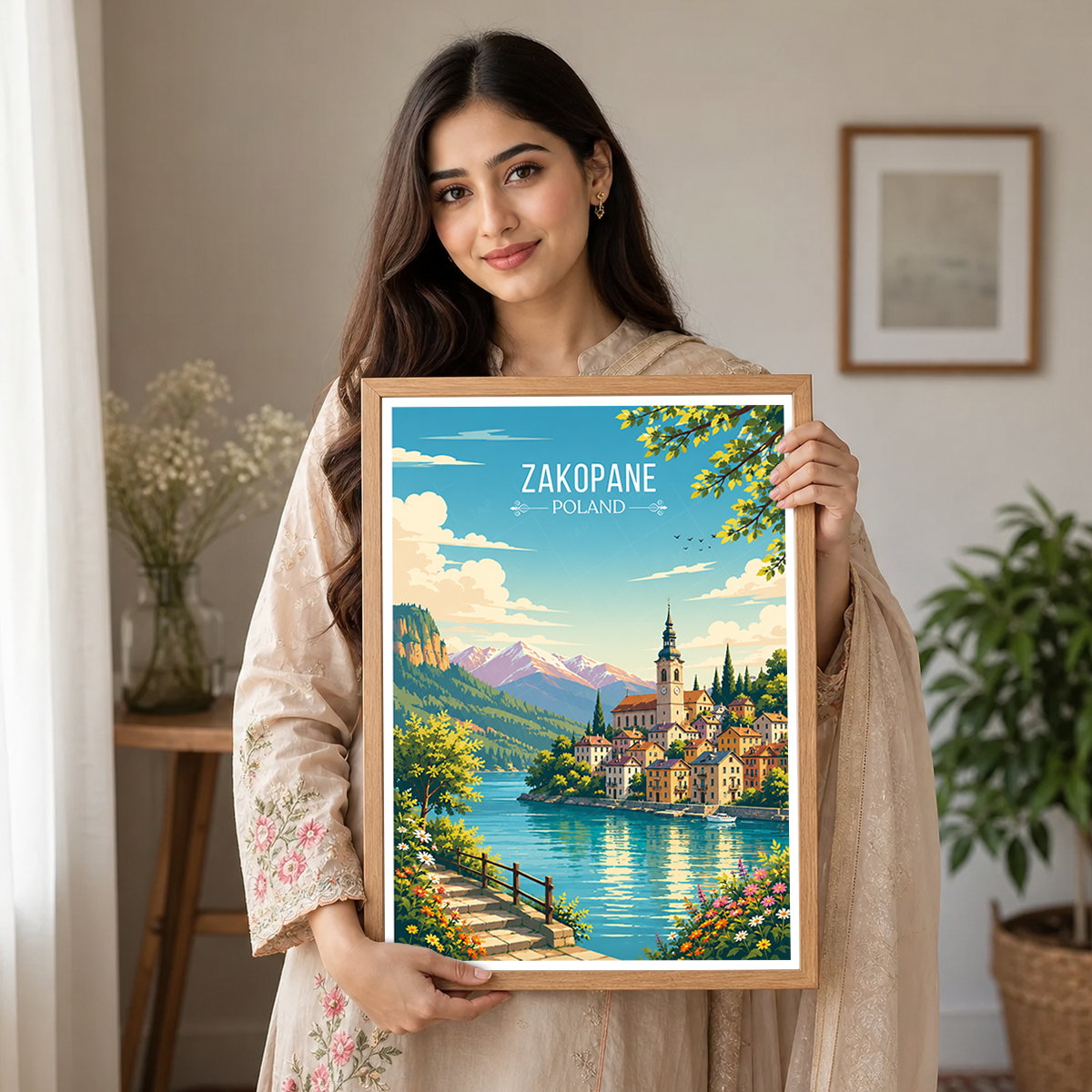 Zakopane - Poland - Travel Poster Vintage Style Wall Art Print
