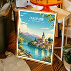 Zakopane - Poland - Travel Poster Vintage Style Wall Art Print