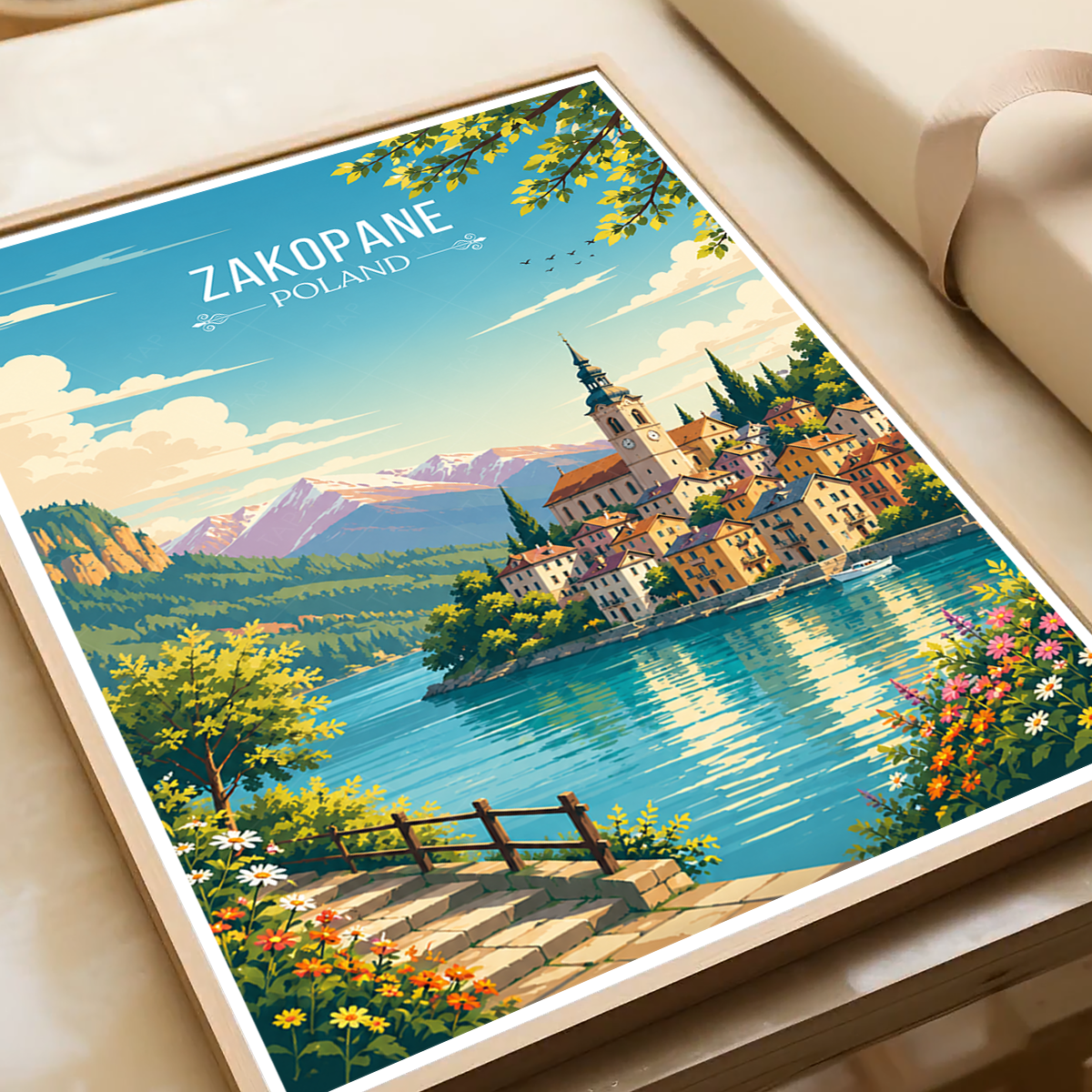 Zakopane - Poland - Travel Poster Vintage Style Wall Art Print