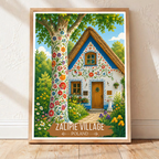 Zalipie - Poland - Travel Poster Vintage Style Wall Art Print