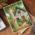 Zalipie - Poland - Travel Poster Vintage Style Wall Art Print