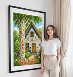 Zalipie - Poland - Travel Poster Vintage Style Wall Art Print