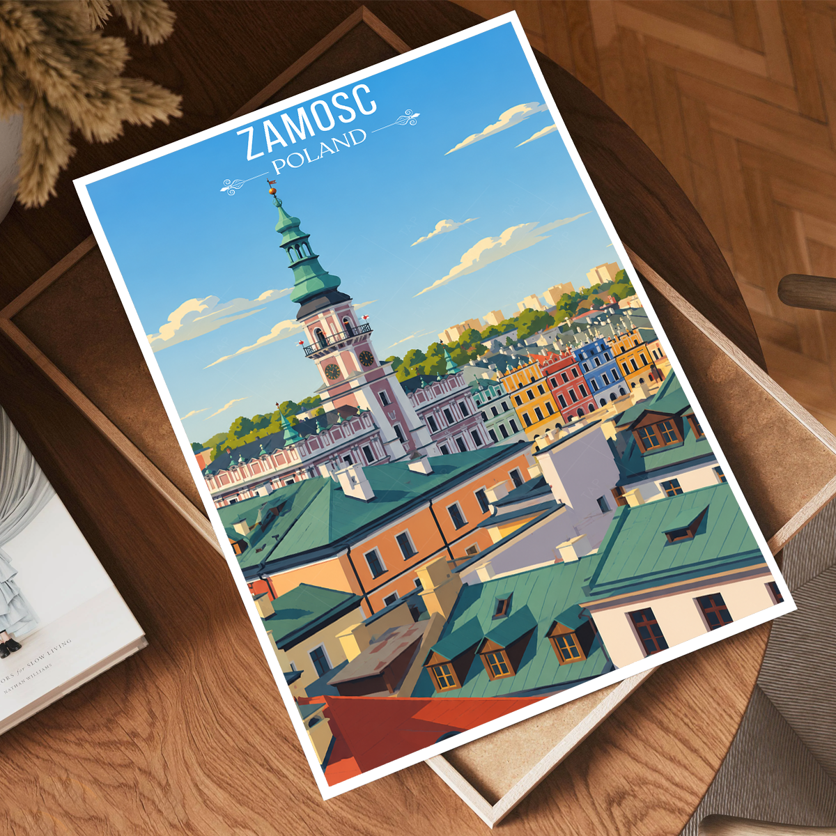 Zamosc - Poland - Travel Poster Vintage Style Wall Art Print