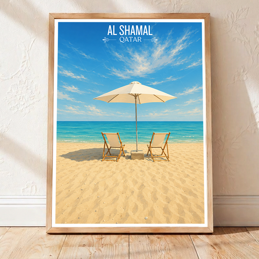 Al Shamal - Qatar - Travel Wall Art Deco Poster Print - Art Print - Travel Art Poster