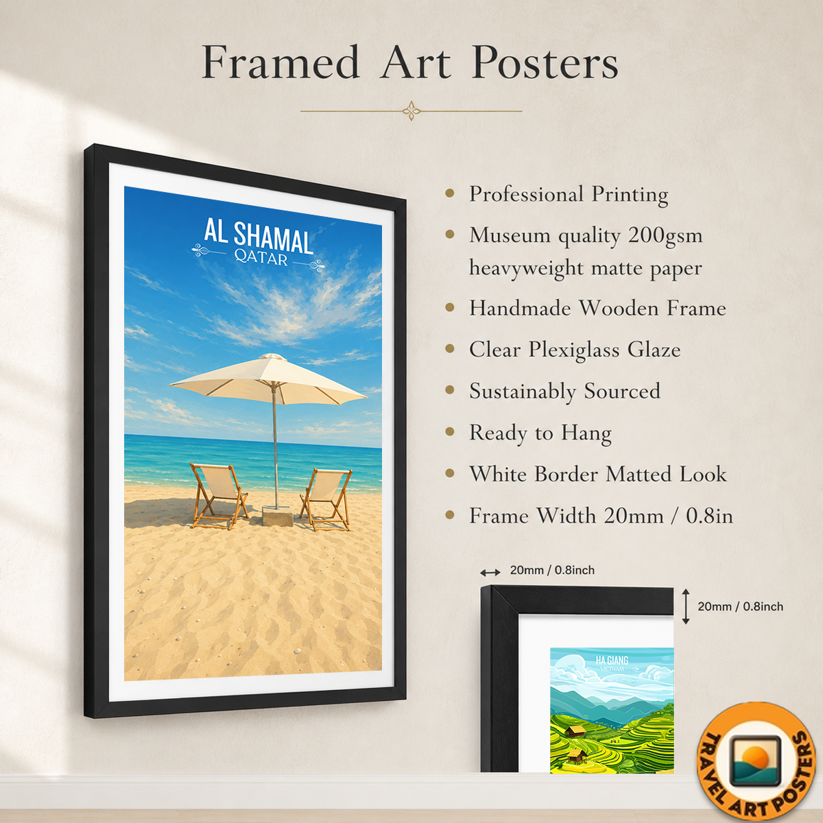 Al Shamal - Qatar - Travel Wall Art Deco Poster Print - Art Print - Travel Art Poster