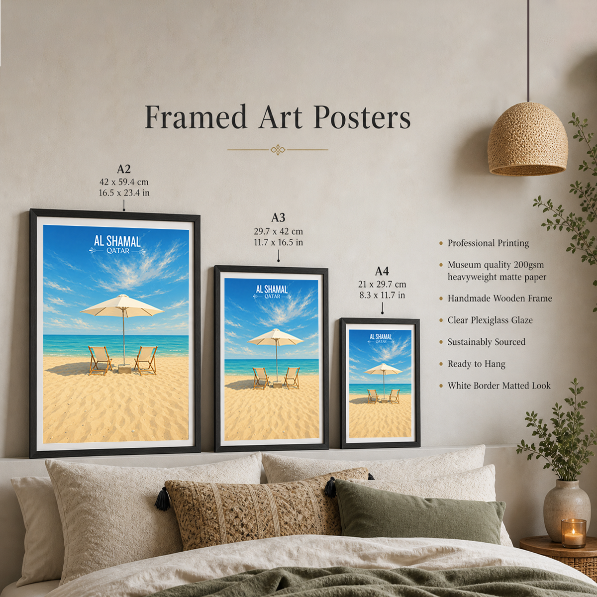 Al Shamal - Qatar - Travel Wall Art Deco Poster Print - Art Print - Travel Art Poster
