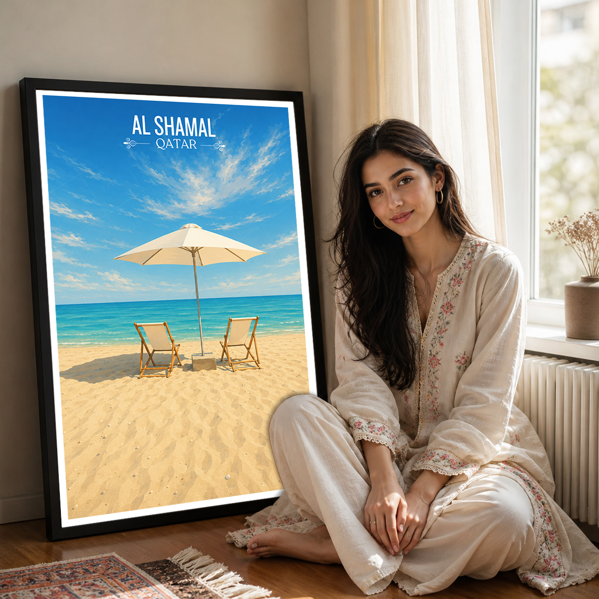 Al Shamal - Qatar - Travel Wall Art Deco Poster Print - Art Print - Travel Art Poster