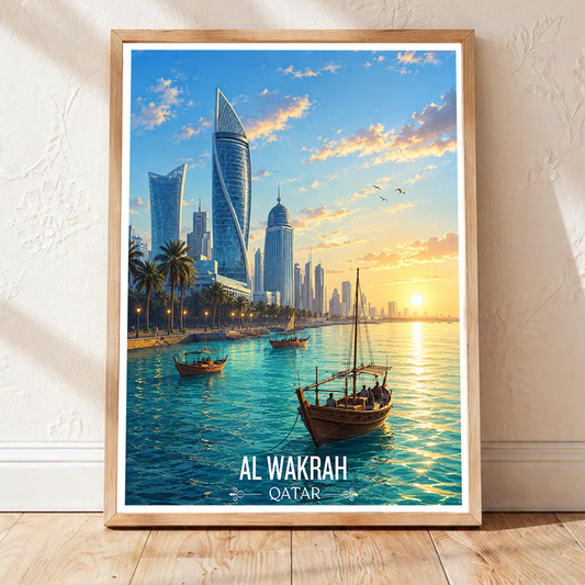 Al Wakrah - Qatar - Travel Wall Art Deco Poster Print - Art Print - Travel Art Poster