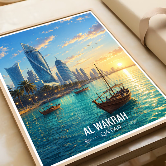 Al Wakrah - Qatar - Travel Wall Art Deco Poster Print - Art Print - Travel Art Poster