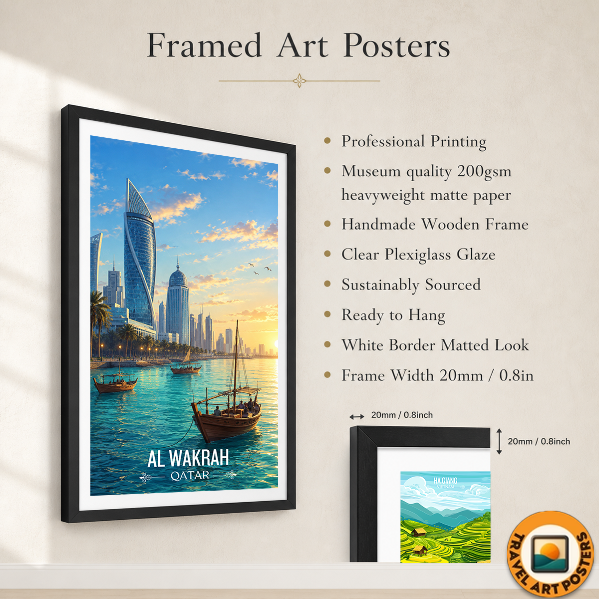 Al Wakrah - Qatar - Travel Wall Art Deco Poster Print - Art Print - Travel Art Poster