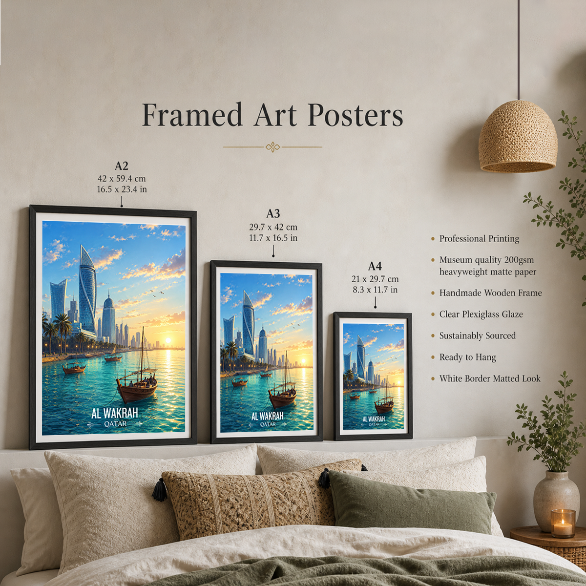 Al Wakrah - Qatar - Travel Wall Art Deco Poster Print - Art Print - Travel Art Poster