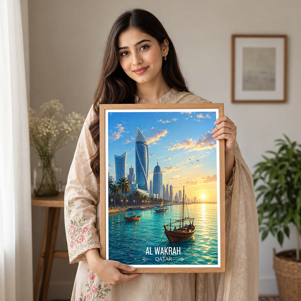 Al Wakrah - Qatar - Travel Wall Art Deco Poster Print - Art Print - Travel Art Poster
