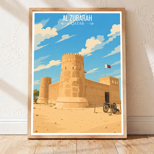 Al Zubarah - Qatar - Travel Wall Art Deco Poster Print - Art Print - Travel Art Poster