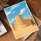 Al Zubarah - Qatar - Travel Wall Art Deco Poster Print - Art Print - Travel Art Poster