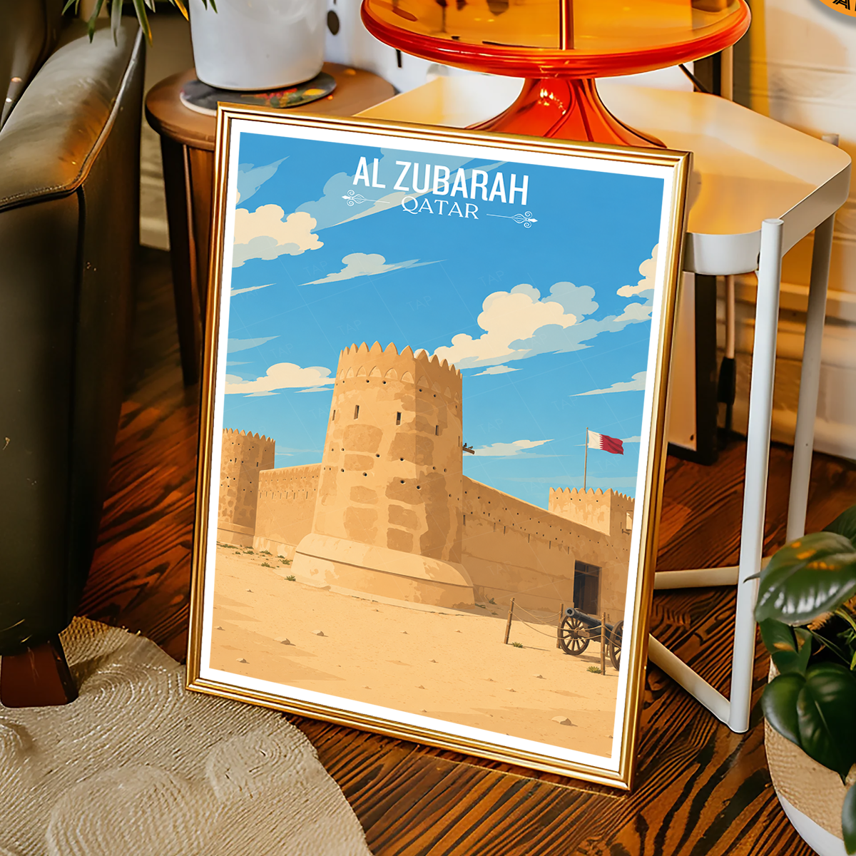 Al Zubarah - Qatar - Travel Wall Art Deco Poster Print - Art Print - Travel Art Poster