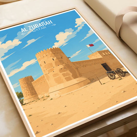 Al Zubarah - Qatar - Travel Wall Art Deco Poster Print - Art Print - Travel Art Poster