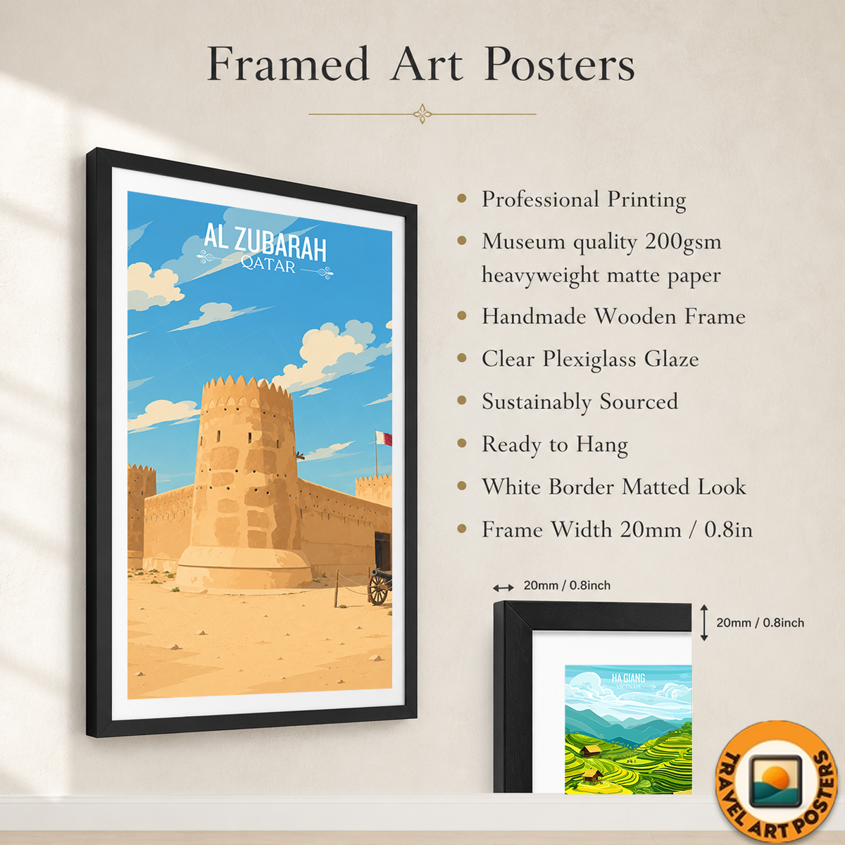 Al Zubarah - Qatar - Travel Wall Art Deco Poster Print - Art Print - Travel Art Poster