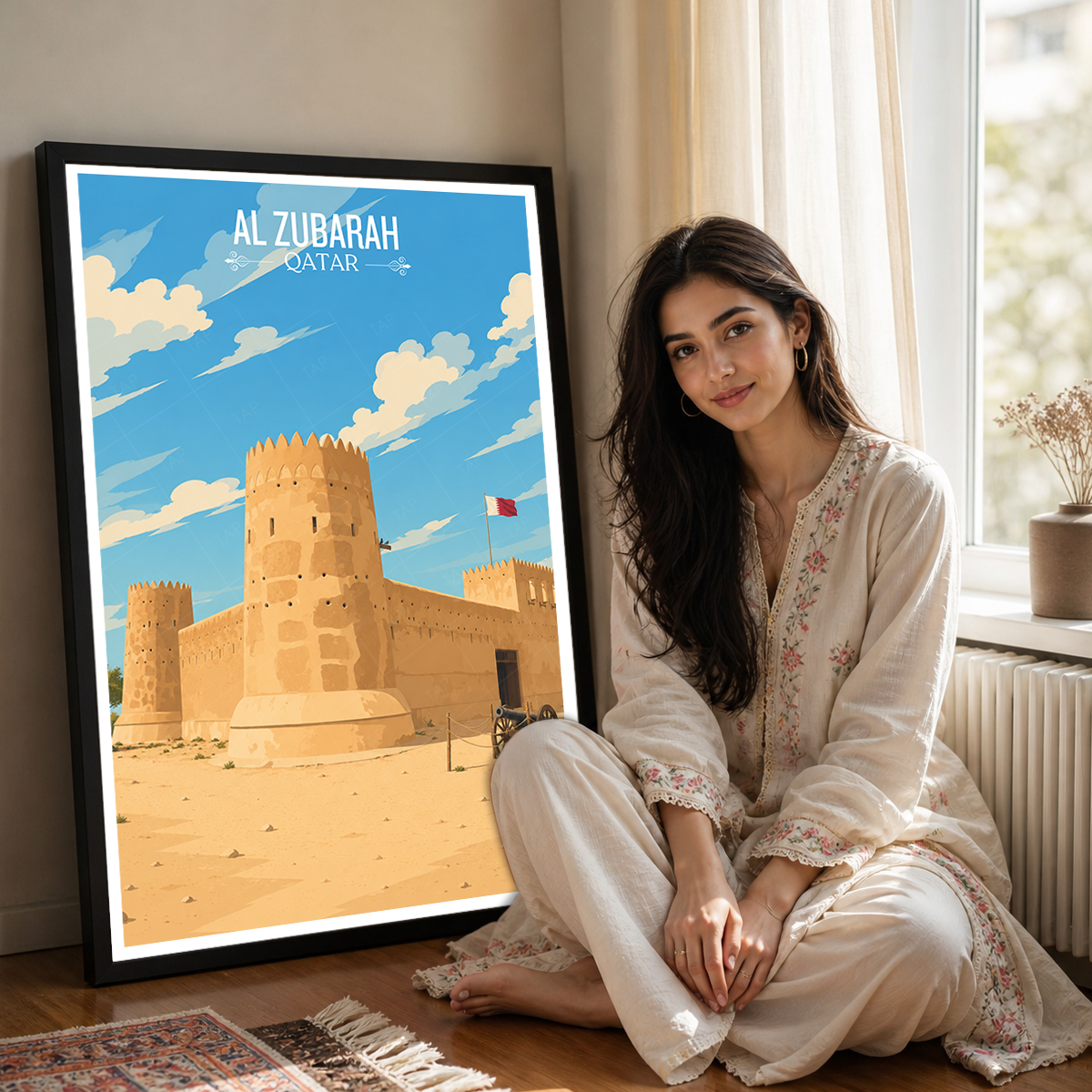 Al Zubarah - Qatar - Travel Wall Art Deco Poster Print - Art Print - Travel Art Poster