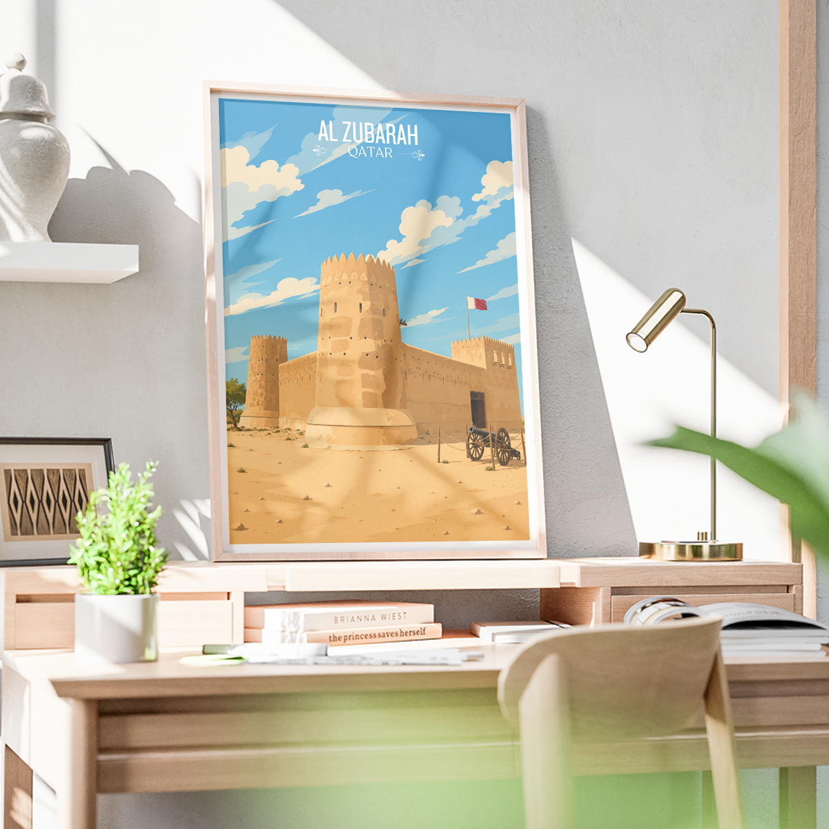 Al Zubarah - Qatar - Travel Wall Art Deco Poster Print - Art Print - Travel Art Poster