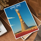 Aspire Tower - Qatar - Travel Wall Art Deco Poster Print - Art Print - Travel Art Poster