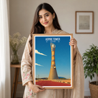 Aspire Tower - Qatar - Travel Wall Art Deco Poster Print - Art Print - Travel Art Poster