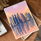 Doha - Qatar - Travel Wall Art Deco Poster Print - Art Print - Travel Art Poster