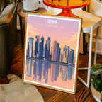 Doha - Qatar - Travel Wall Art Deco Poster Print - Art Print - Travel Art Poster