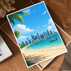 Doha - Qatar - Travel Wall Art Deco Poster Print - Art Print - Travel Art Poster