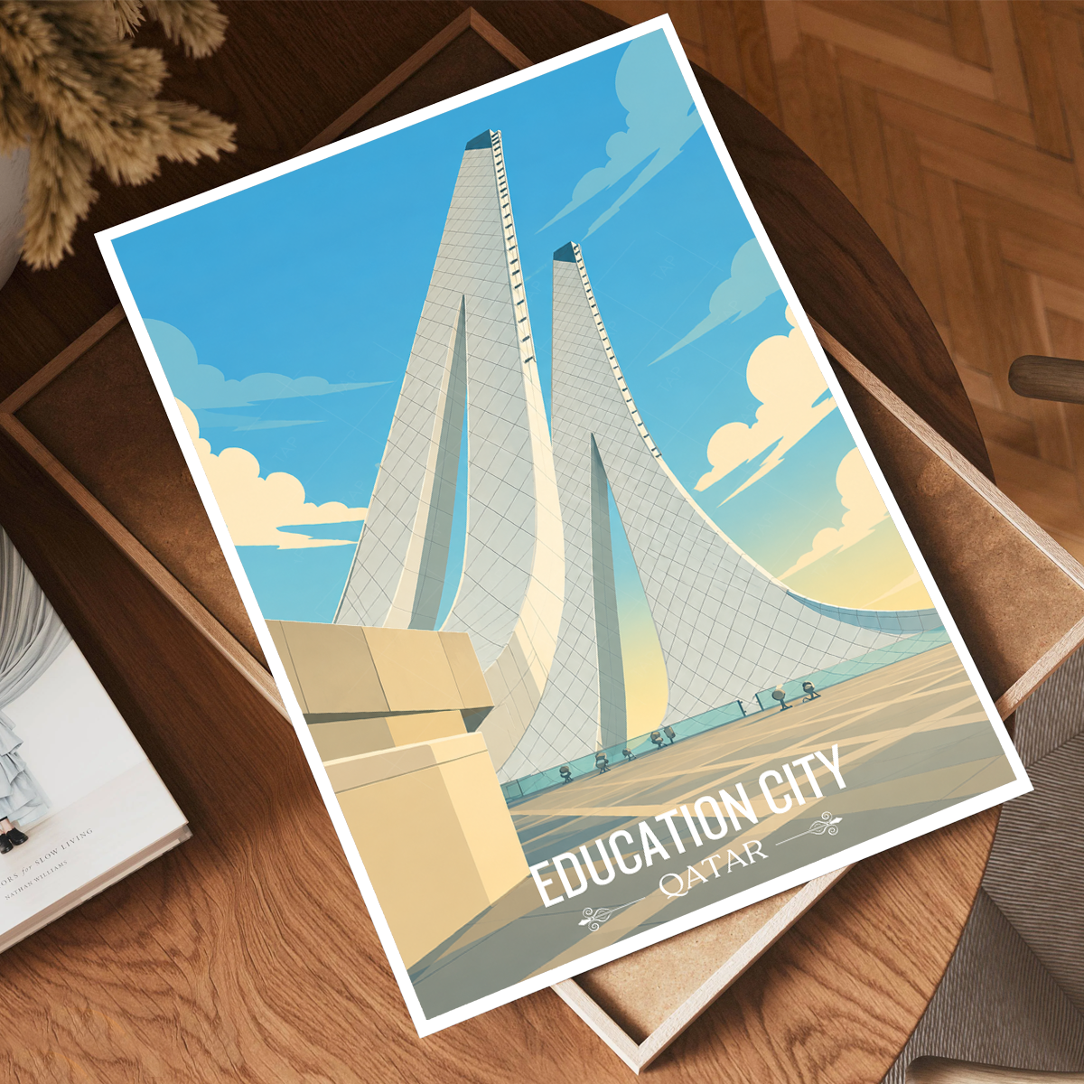 Education City - Qatar - Travel Wall Art Deco Poster Print - Art Print - Travel Art Poster