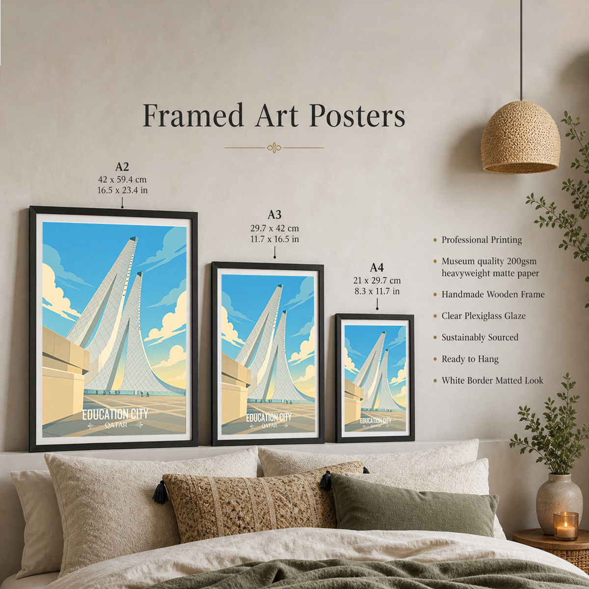Education City - Qatar - Travel Wall Art Deco Poster Print - Art Print - Travel Art Poster