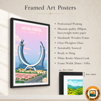 Katara Towers - Qatar - Travel Wall Art Deco Poster Print - Art Print - Travel Art Poster