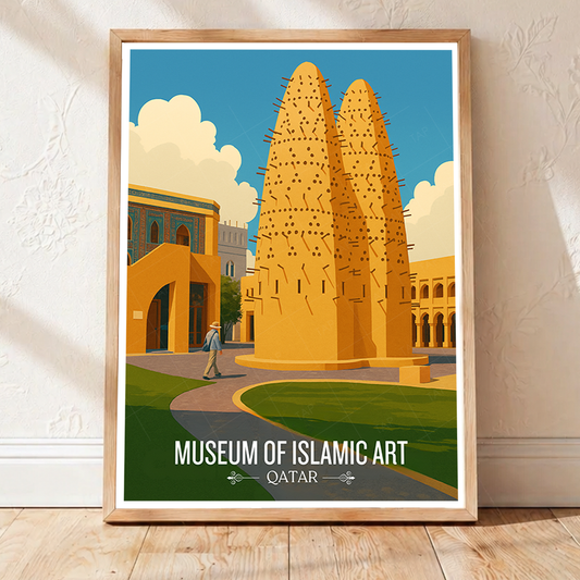 Museum of Islamic Art - Qatar - Travel Wall Art Deco Poster Print - Art Print - Travel Art Poster
